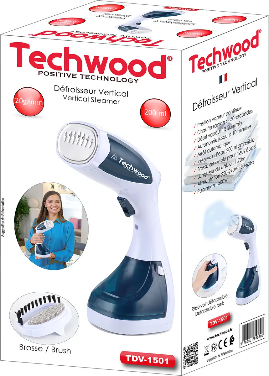 Отпариватель Techwood TDV-1501 1500 Вт Photo 3