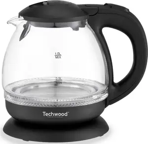 Electric kettle Techwood TB-1086V — stainless steel, 1 L capacity, model TB-1086V