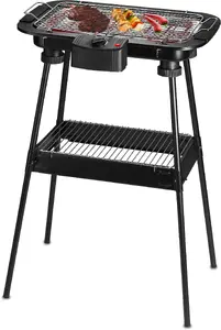 Portable Barbecue Grill Techwood TBQ-836P with Adjustable Heat Control