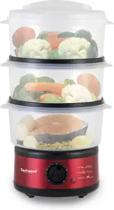 Food steamer Techwood TCV-375 7.5L electric countertop steamer, 7.5-liter capacity