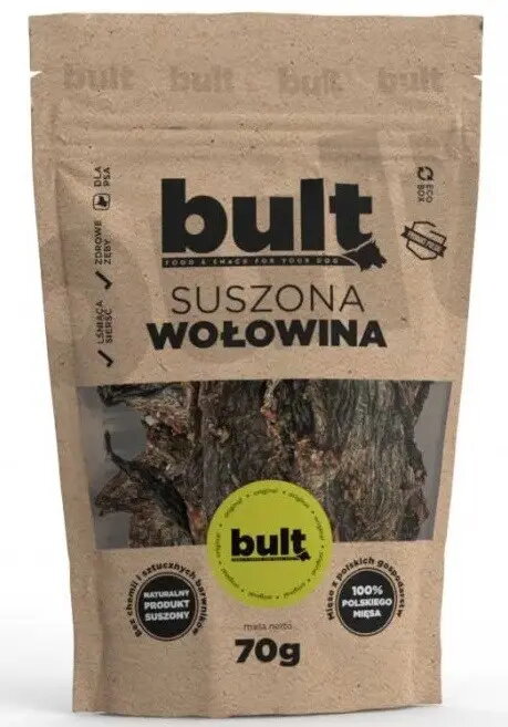 Suņu našķis BULT Eko Dried beef