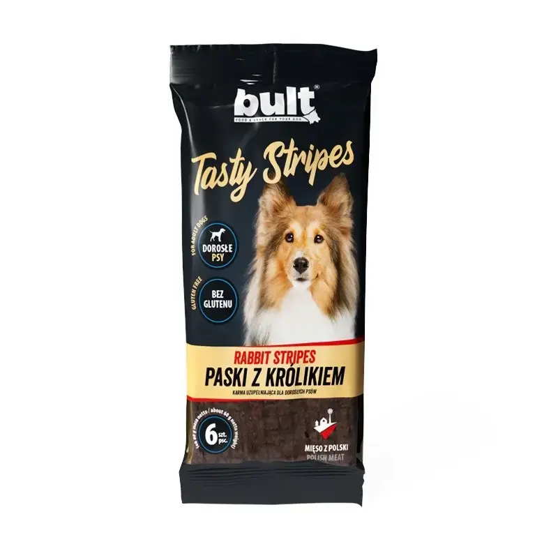 Suņu našķi BULT Tasty Stripes Rabbit