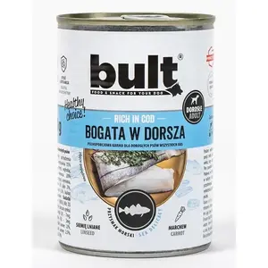 Влажный корм для собак BULT с треской 800 г — полноценный корм для взрослых собак, 800 г