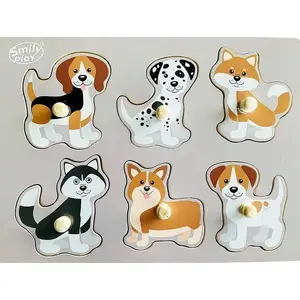 Wooden Peg Puzzle Dogs Smily Play model 5838065 – wooden peg board puzzle for toddlers