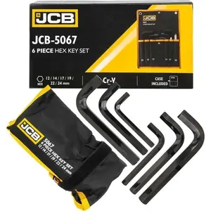 Socket Set JCB 6-piece hexagon sockets 12–24 mm with case