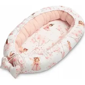 Bērnu ligzda Sensillo Kokon Muslin Wróžki rozā 80x45 cm