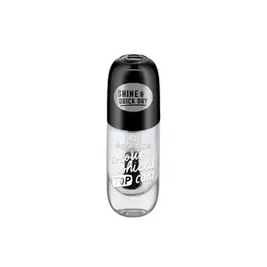 Топ для ногтей Essence Shield Top Coat прозрачный 8 мл, глянцевая финишировка