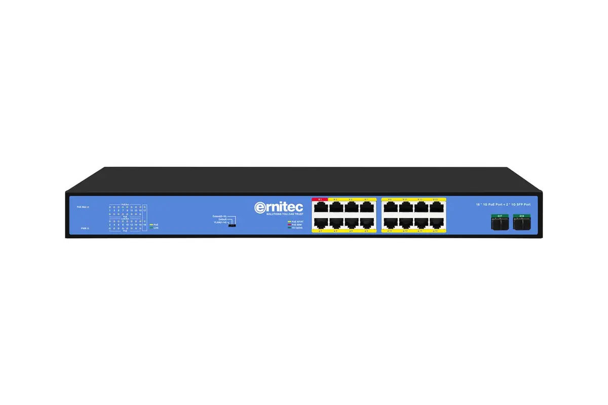 Ernitec ELECTRA-U16-1GB-285W nevadāms tīkla slēdzis ar