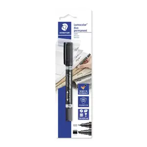 Permanent marker Staedtler Lumocolor permanent duo 348 B black 1 pc