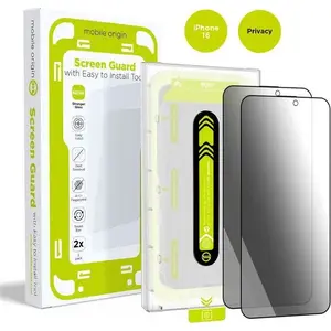 Защитное стекло MOBILE ORIGIN Mobile Origin Screen Guard Privacy с аппликатором, набор 2 шт. для iPhone 16 Pro