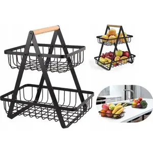 Divstāvīga augļu un garšaugu grozs Elitehoff E-8084 — loft stils