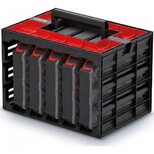 Tool Case Kistenberg TAGER CASE KTC30256S-S411 with 5 Organizers, Portable Tool Storage
