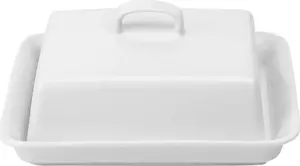 Butter churner Vilde 139680 — ceramic white, manual kitchen butter maker
