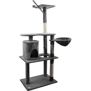 Cat tree Sourcing 60×40×141 cm, multi-level scratching post and resting platform