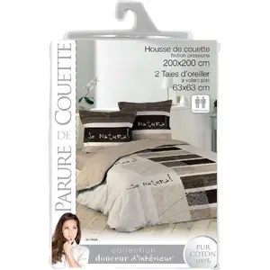 Bedding set Douceur d'Interieur NATURAL 200 x 200 cm cotton