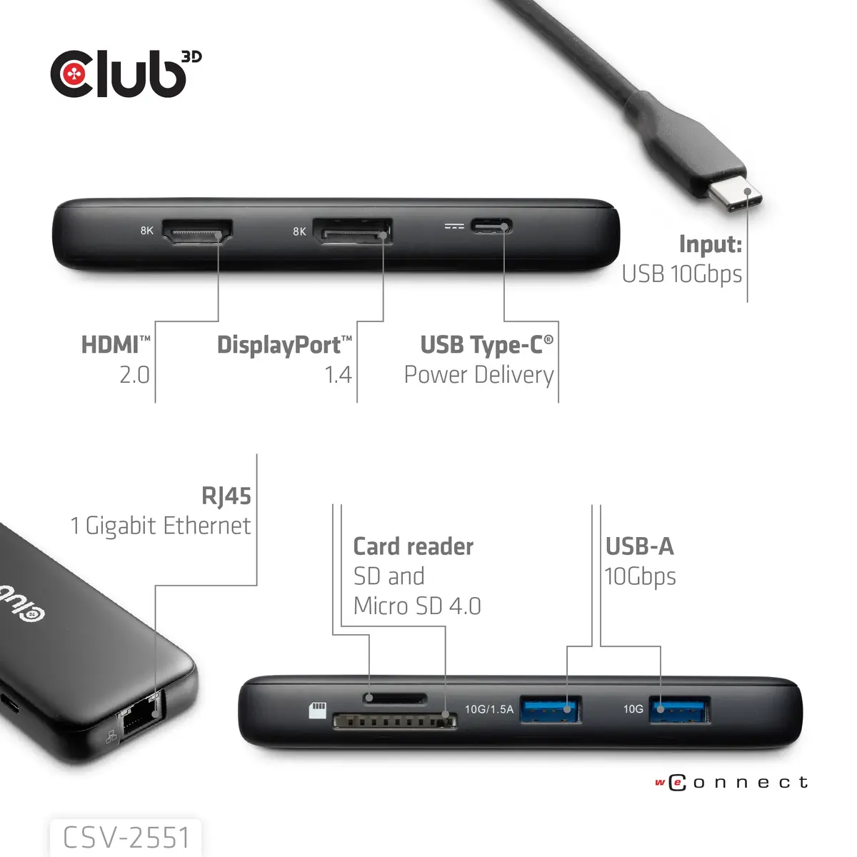 Док-станция CLUB3D 8-1 Photo 3