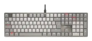 Клавиатура механическая проводная CHERRY KC 500 MX LP USB полноразмерная QWERTZ немецкая раскладка подсветка серая