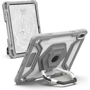 Aizsargvāks ar rokassiksnu un statīvu urban armor gear priekš Apple iPad 11 (2025) un iPad 10.9 (2022) — Plasma Healthcare, baltpelēks
