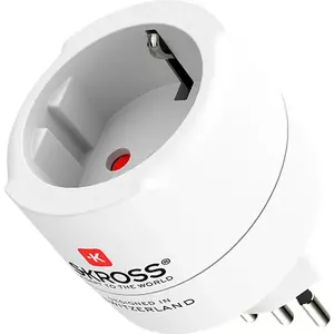 Travel adapter SKROSS 1.500272-E — Europe to Switzerland/Italy/Brazil for 2- and 3‑pole devices