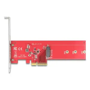 DeLOCK Внутренний M.2 Адаптер 90889 PCIe 5.0 Красный Нержавеющая сталь