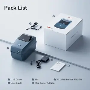 Portable thermal label printer NIIMBOT K3 with Bluetooth, compact mobile label printer