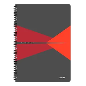 Writing Notebook Leitz 46480025 A4 90 Sheets Grey Red