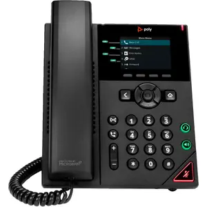IP Phone POLY VVX 250 4-Line PoE-enabled Wired Handset Black