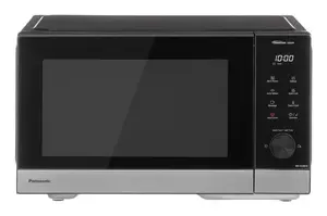 Panasonic NN-SD38QSEPG Galda sola mikroviļņu krāsns Melna un nerūsējošais tērauds 29 L tilpums 1000 W jauda 7 jaudas līmeņi LCD displejs