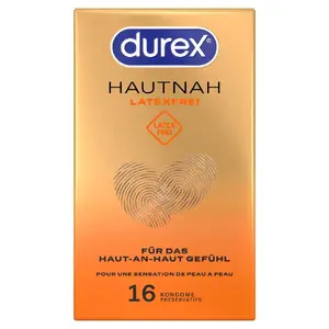Condoms Durex Hautnah latex-free polyisoprene lubricated 16 pieces 56 mm nominal width