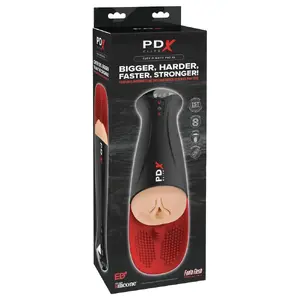 Masturbator Pipedream Fuck-O-Matic Pro XL — silicone sleeve, rhythmic suction & 5 vibration modes, USB rechargeable, XL size (34.9 cm, insertion 16.5 cm)