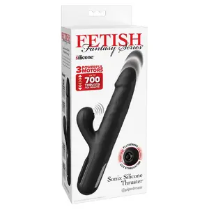 Rabbit vibrators Pipedream Sonix Silicone Thruster, uzlādējams, garums 22 cm, ievietošanas 12,5 cm, Ø 3,5 cm, silikons/ABS