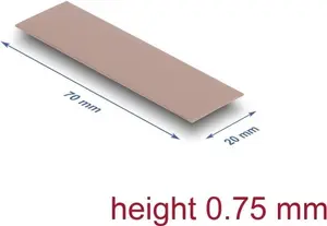 Thermal pad DeLOCK 18479 3 W/m·K Pink 20x70x0.75 mm