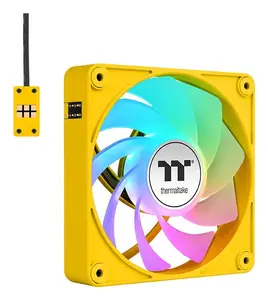 Fan THERMALTAKE CT120 EX Reverse ARGB Sync 120 mm, 500–2000 RPM, 1.87 mmH2O, Hydraulic bearing, Yellow (3 pcs)