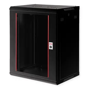 Wall mounted rack ROLINE 26.21.0286 15U Black 80 kg capacity