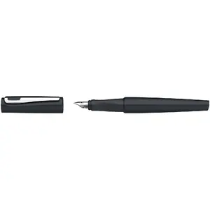 Ballpoint pen Schneider Tomo M all black — medium tip, retractable, model 200-15201