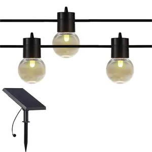 Decorative solar string lights ArtFlow G4x12 0.5W with timer 8.5m cable