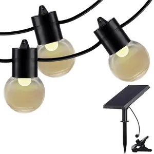 Decorative solar string lights ArtFlow G4x15 0.5W with timer 14.4m cable length
