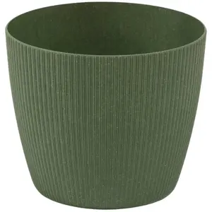 Flower pot LAMELA Magnolija Jumper wood 260×220 mm, green