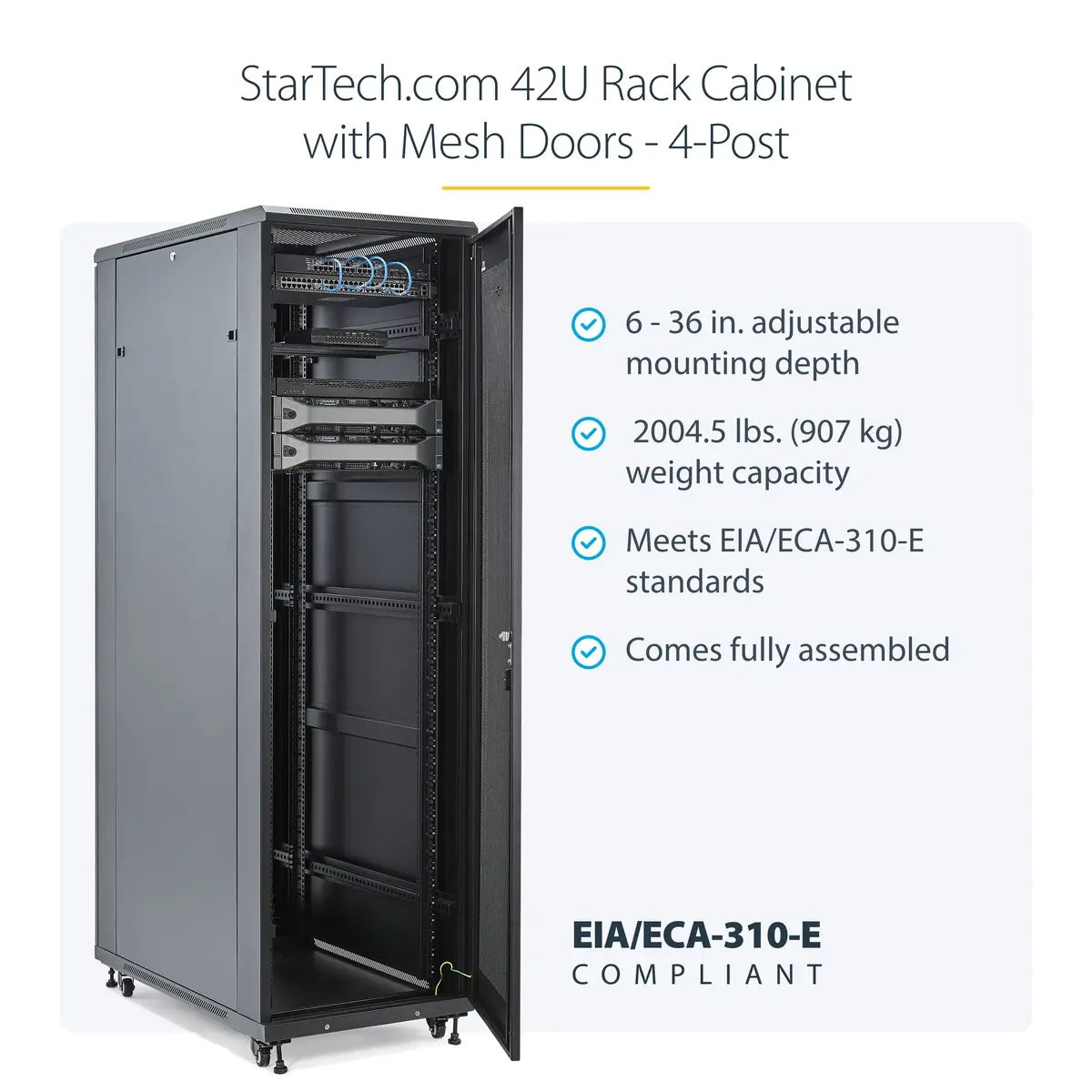 StarTech RK4236BKB 42U Server Rack Cabinet Photo 8
