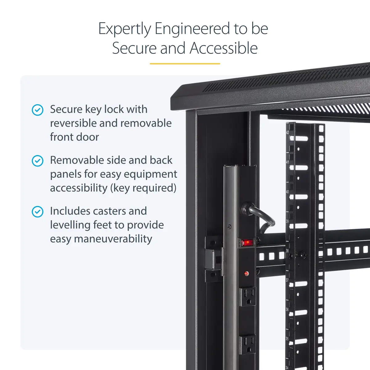 StarTech RK4236BKB 42U Server Rack Cabinet Photo 9
