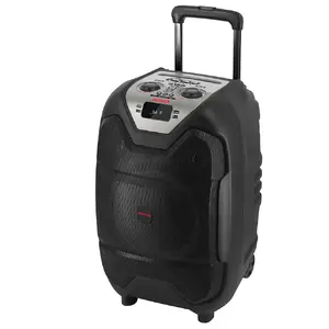 Aiwa KBTUS-500BK Party Trolley Speaker 400W with Karaoke and Wireless VHF Microphone