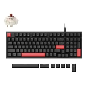 Keychron Lemokey X5 QMK Keyboard Gaming USB Black Mechanical Wired 96%