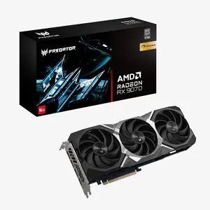 Видеокарта Acer Radeon RX 9070 — 16 ГБ GDDR6, 256-bit, PCIe x16 5.0, 3× DisplayPort 2.1, HDMI 2.1a