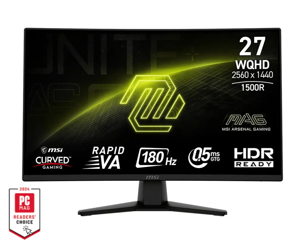 MSI MAG 274CQF 27 collu izliekts