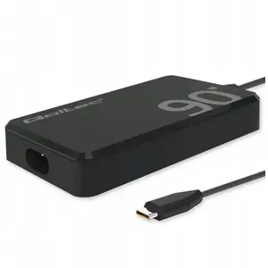 Адаптер питания QOLTEC Charger 90W GaN Super Fast SLIM PD 5–20V 4.5A USB-C 3.1