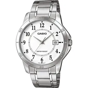 Rokaspulkstenis CASIO COLLECTION vīriešu sudraba krāsas nerūsējošā tērauda korpuss 40 mm / 41,5 mm