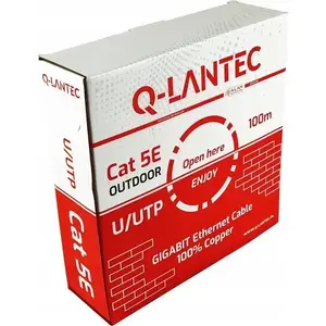 UTP Cable Q-LANTEC Category 5e Outdoor 4PR 100 m PE Jacket (dry-core)