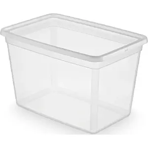 Storage container Moxom Basestore with clip 60 L transparent