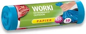 Waste Segregation Bags Anna Zaradna 120L LDPE for Paper Waste 10 pcs blue