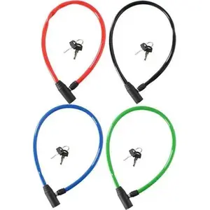 Велосипедный тросовый замок DUNLOP Z0584 — диаметр 4 мм, длина 65 см, с ключом